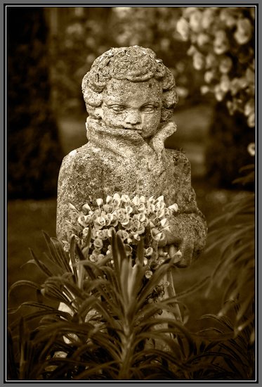 boy-with-spring-posy-sepia.jpg Victorian Period Boy Statue